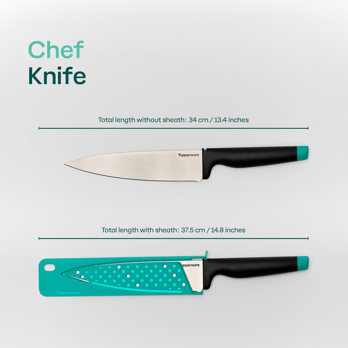 Tupperware® Amazing Series Chef Knife & Locking Sheath | 7.5 in / 19 cm - Image 2