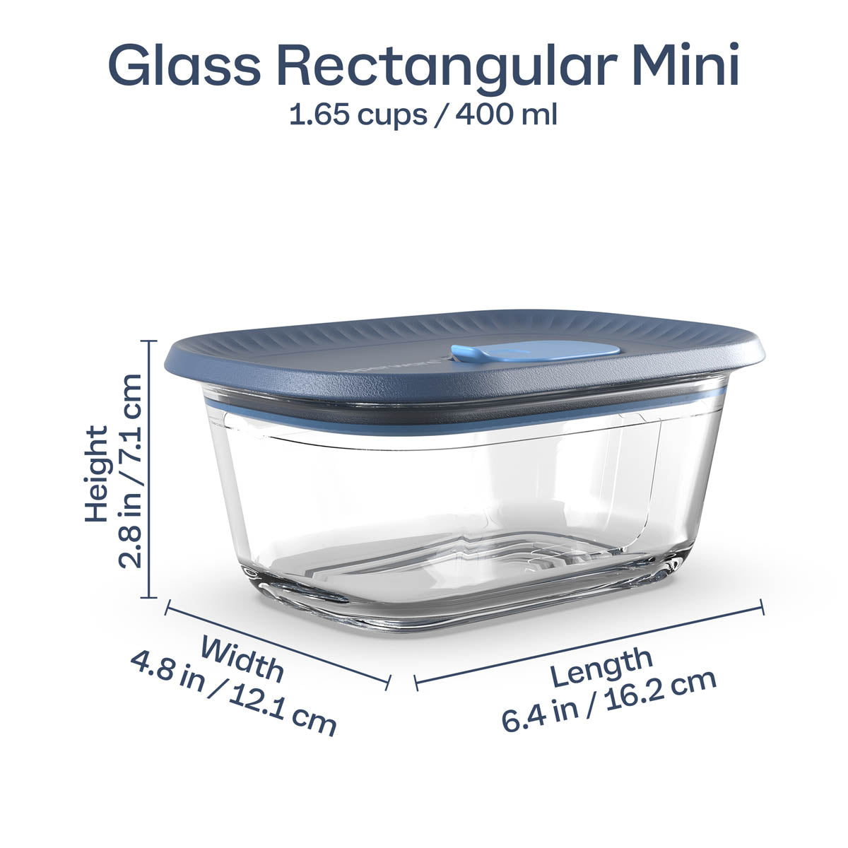 Tupperware Voila? Glass Food Storage Container | Rectangular Mini - Image 3