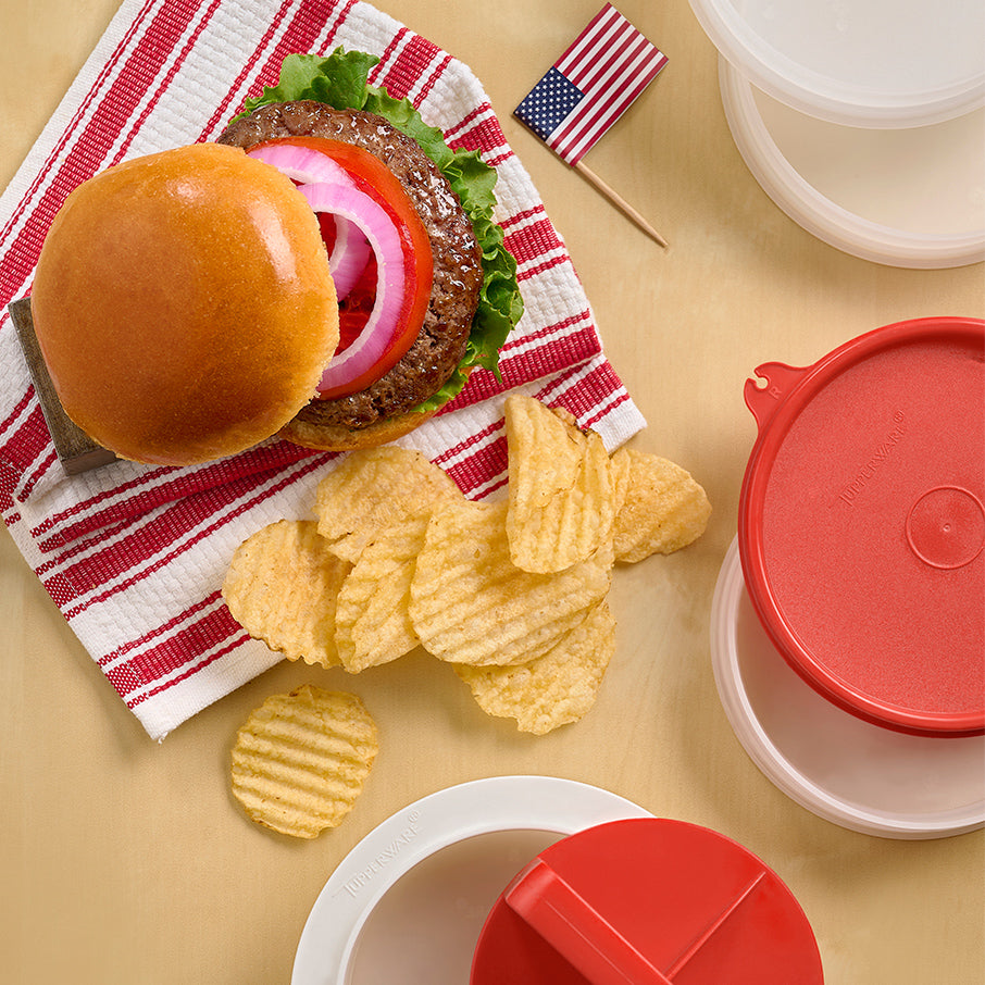 Tupperware? Hamburger Press & Keepers Set | Large Patty Mold & Storage - Image 3