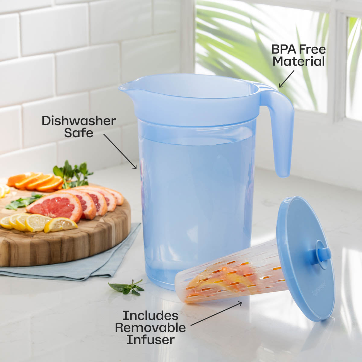 Tupperware? Ilumina 1-Gallon Pitcher with Infuser | 1 Gal / 3.8 L - Image 3