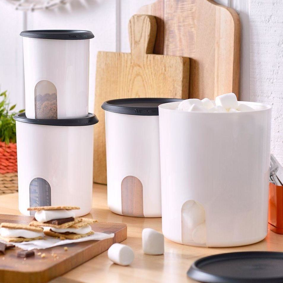 Tupperware? One Touch? Reminder Canisters. Food Storage Set of 4 - Image 3